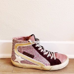 GOLDEN GOOSE - Slides, high tops pink